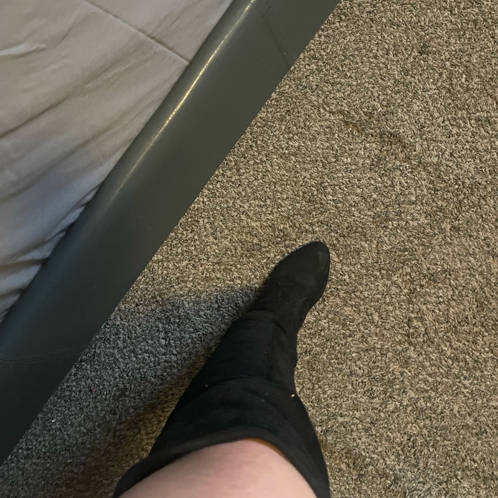 Black Knee High heeled boots